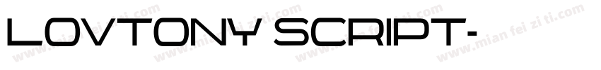 lovtony script字体转换